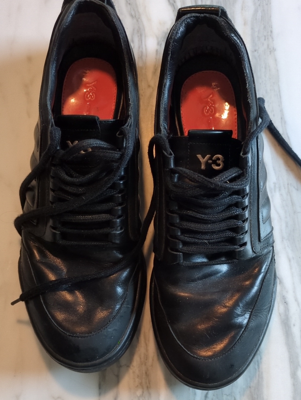 Y-3 Black Leather Men’s Sneakers Size 11